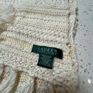 Lauren Ralph Lauren Ivory Knit Scarf